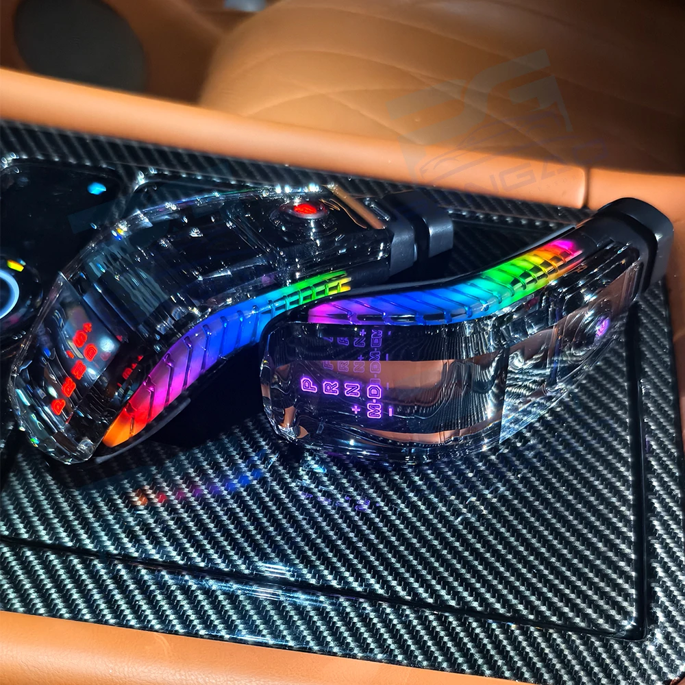 

For Nissan Fuga Cima Crystal LED gear shift knob RGB colorful flowing light Car Shifter Lever car shifter lever car modification