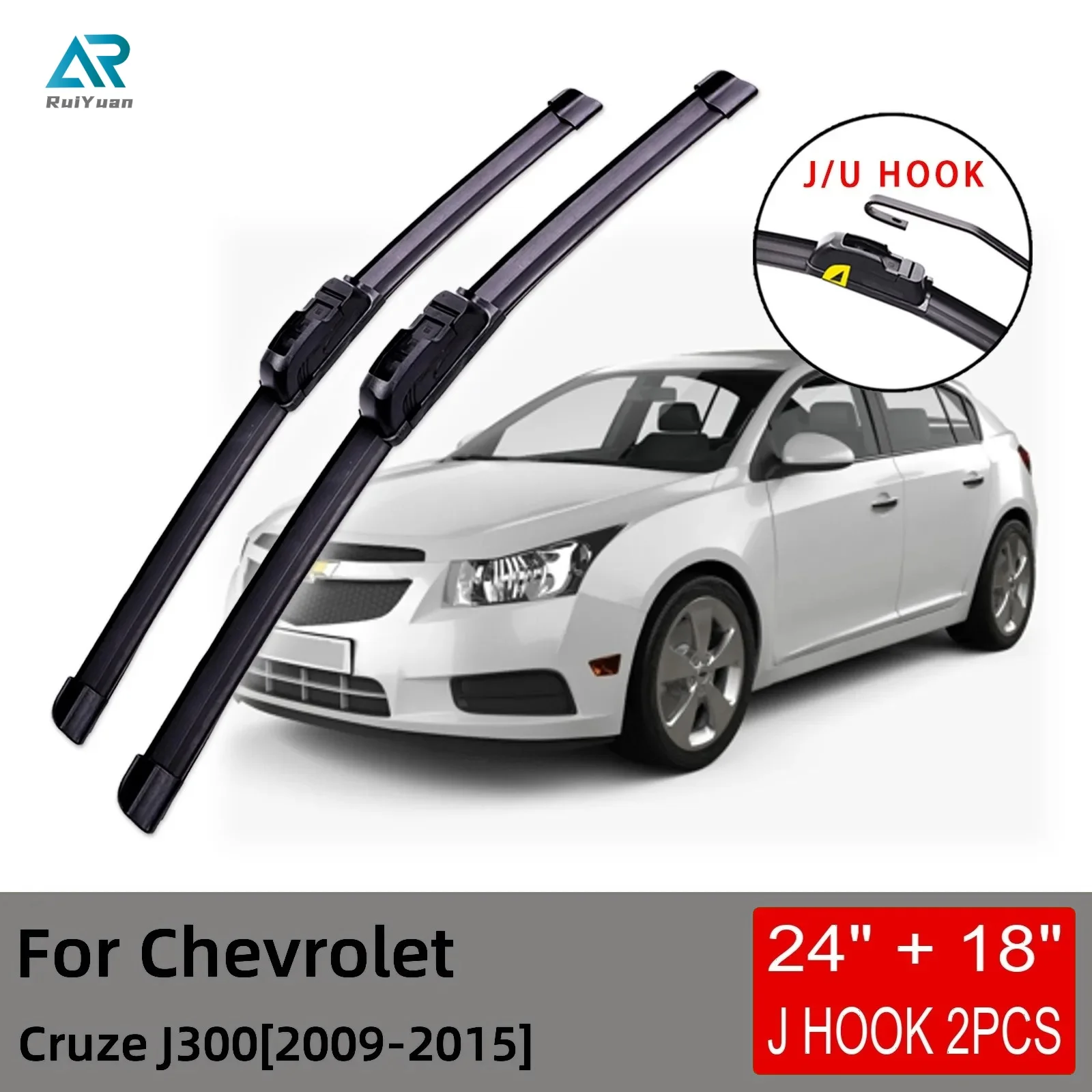 

For Chevrolet Cruze J300 2009 2010 2011 2012 2013 2014 2015 Front Wiper Blades Brushes Cutter Accessories U J Hook