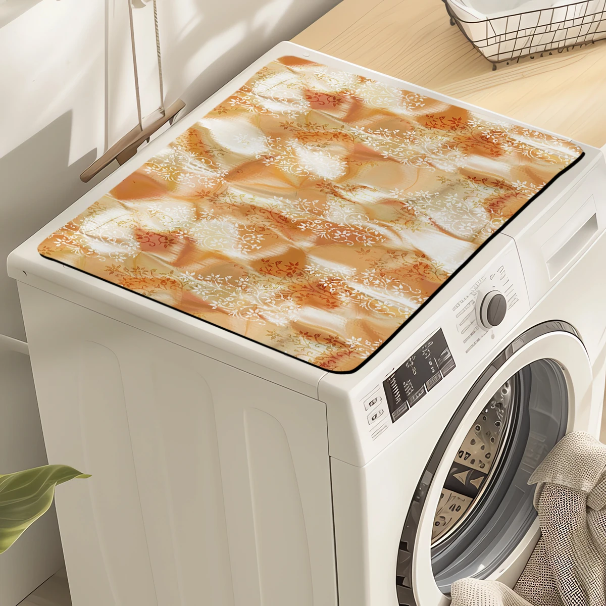 Vintage Floral Pattern Polyester Absorbent Mat - Retro Style Home Decor Mat, Suitable for Kitchen and Bathroom Use