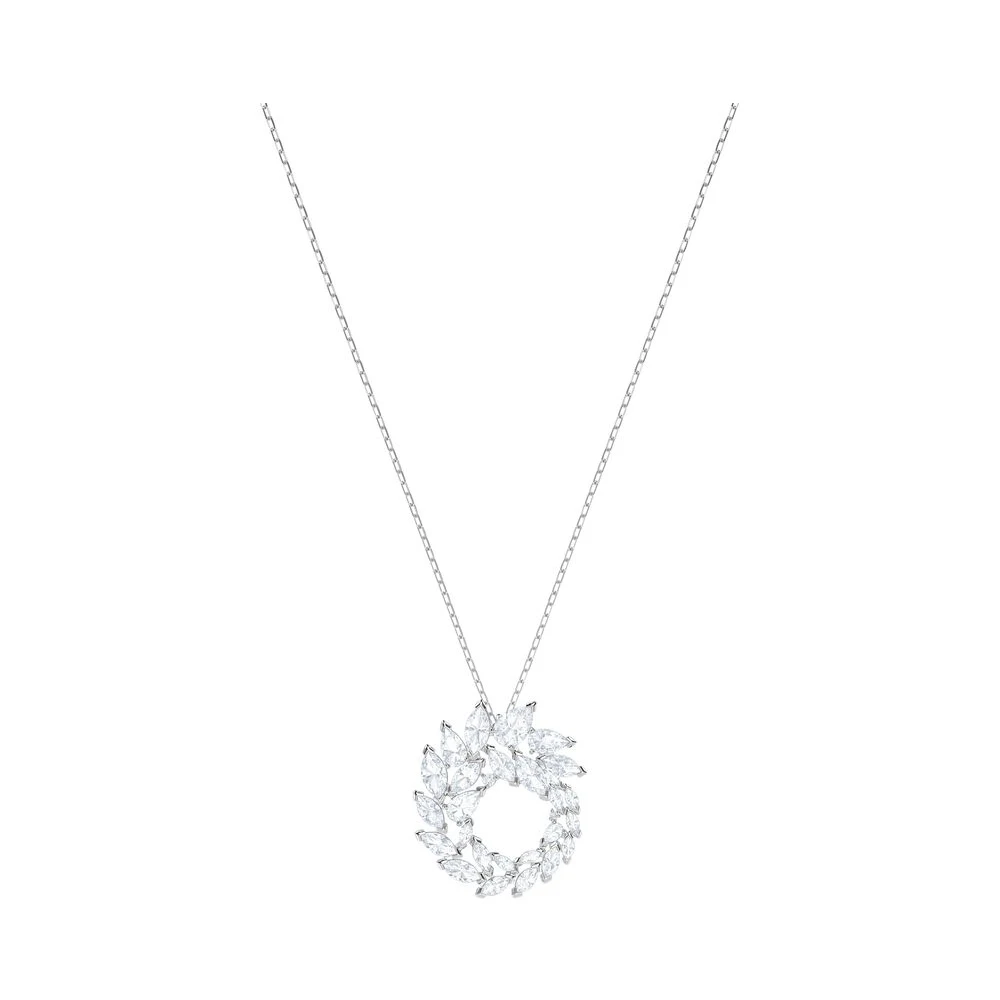 

Silver-Tone Marquise Crystal Wreath Pendant Necklace
