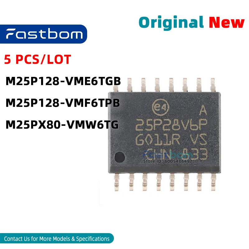 M25PX80-VMW6TG M25P128-VME6TGB M25P128-VMF6TPB SO-16 Flash NOR New Original