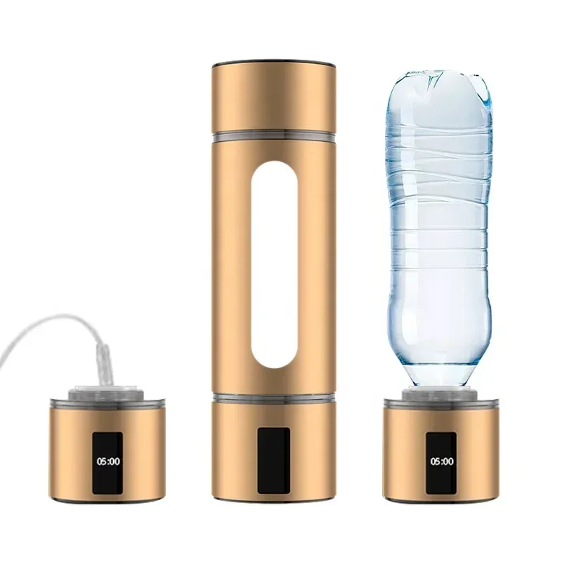 2025 260ml Hydrogen Water Generator Bottle 2000-5000ppb Portable Hydrogen Rich Water Bottle with SPE Technology