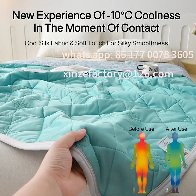 

Customizable Ice Cream Cool Silky Summer Quilt Summer Student Dormitory Air Conditioning Quilt Core Pure Color Breathable