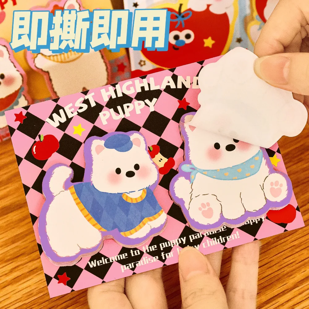 Cartoon Puppy Memo Pad Paper Cute Dog Note Pad West  Sticky Note Cartoon Cute Memo Book For Student School Office
