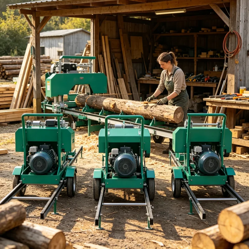 

Industrial Wood Cutting Machine Wood Sawmill Machine Hydraulic Log Loading Efficiency Lumber Production Commercial Timber Mill