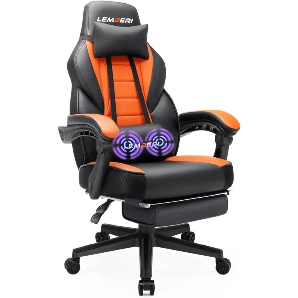 

LEMBERI Gaming Chairs with Footrest,Ergonomic Video Game Chairs for Adults,Big and Tall Gaming Chair 400lb Weight Capacity