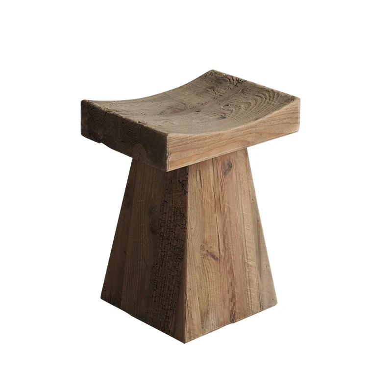 Solid wood pier low stool sofa log coffee table side few bed and breakfast living room display