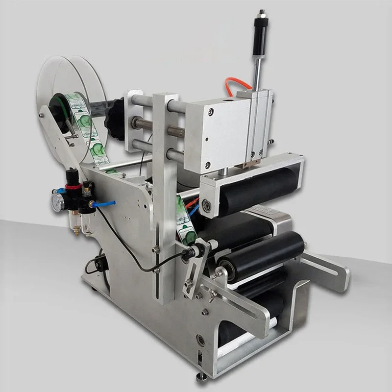 LY Semi-Auto LT-80 Circular Labeling Machine High Precision Round Bottle Label Sticker Equipment 40-100mm Container Diameter