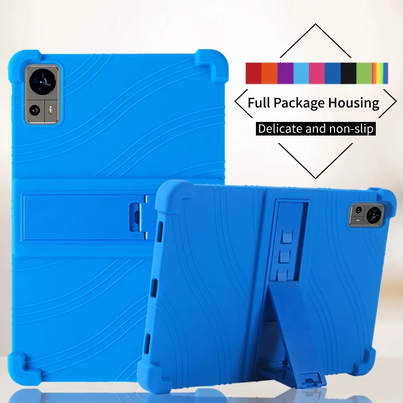 Kids Safe Soft Silicone Tablet Case for Teclast T60 12.0 inch Adjustable Multi-angles Stand Cover Shockproof Protection Shell