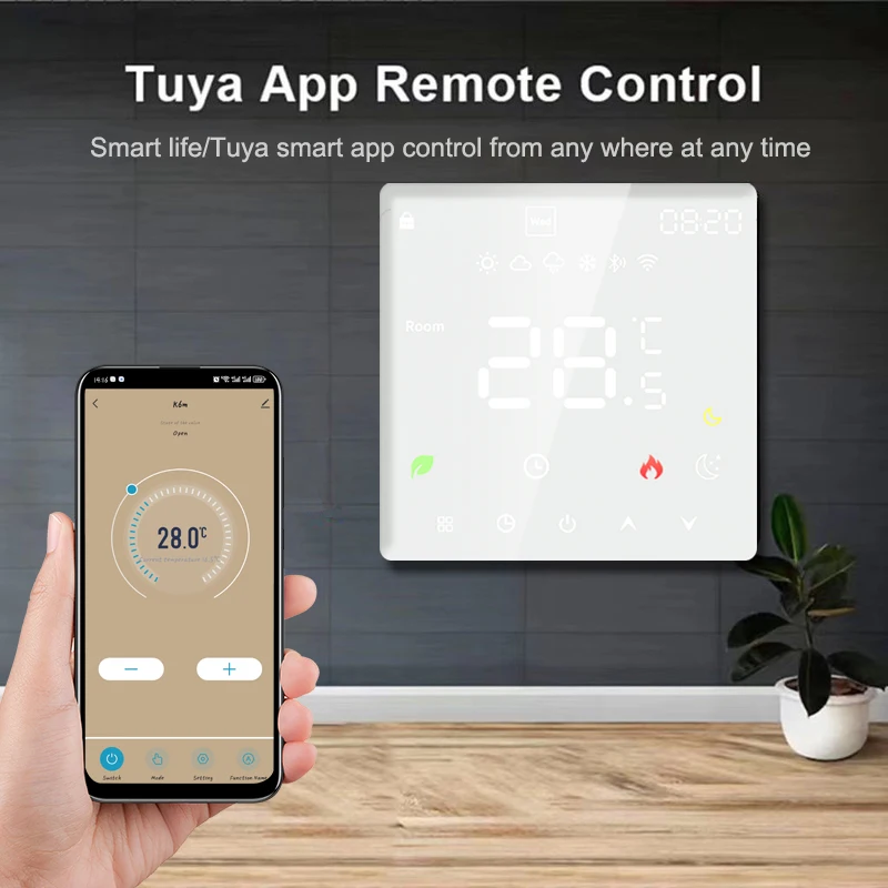 TRV Tuya WiFi Smart Thermostat Electric Floor Heating Water Gas Boiler Temperature Voice Remote Controller for Google Home Alexa