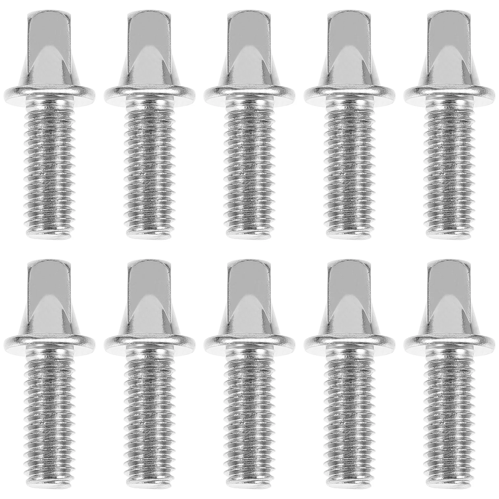 

10Pcs M6x15mm Drum Key Bolt Snare Drum Screw Silver Plated Iron Pedal Shaft Reliable Precise Size No Burrs Key Screw