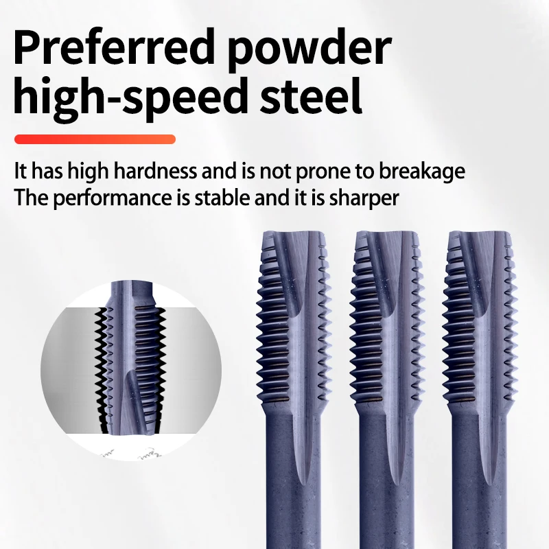 BOSS TAPS HSSE-PM DIN 371 376 Standard Spiral Fluted Tap Pointed M2 M2.5 M3 M4 M5 M6 M8 M10 M12 Machine Screw Thread Taps