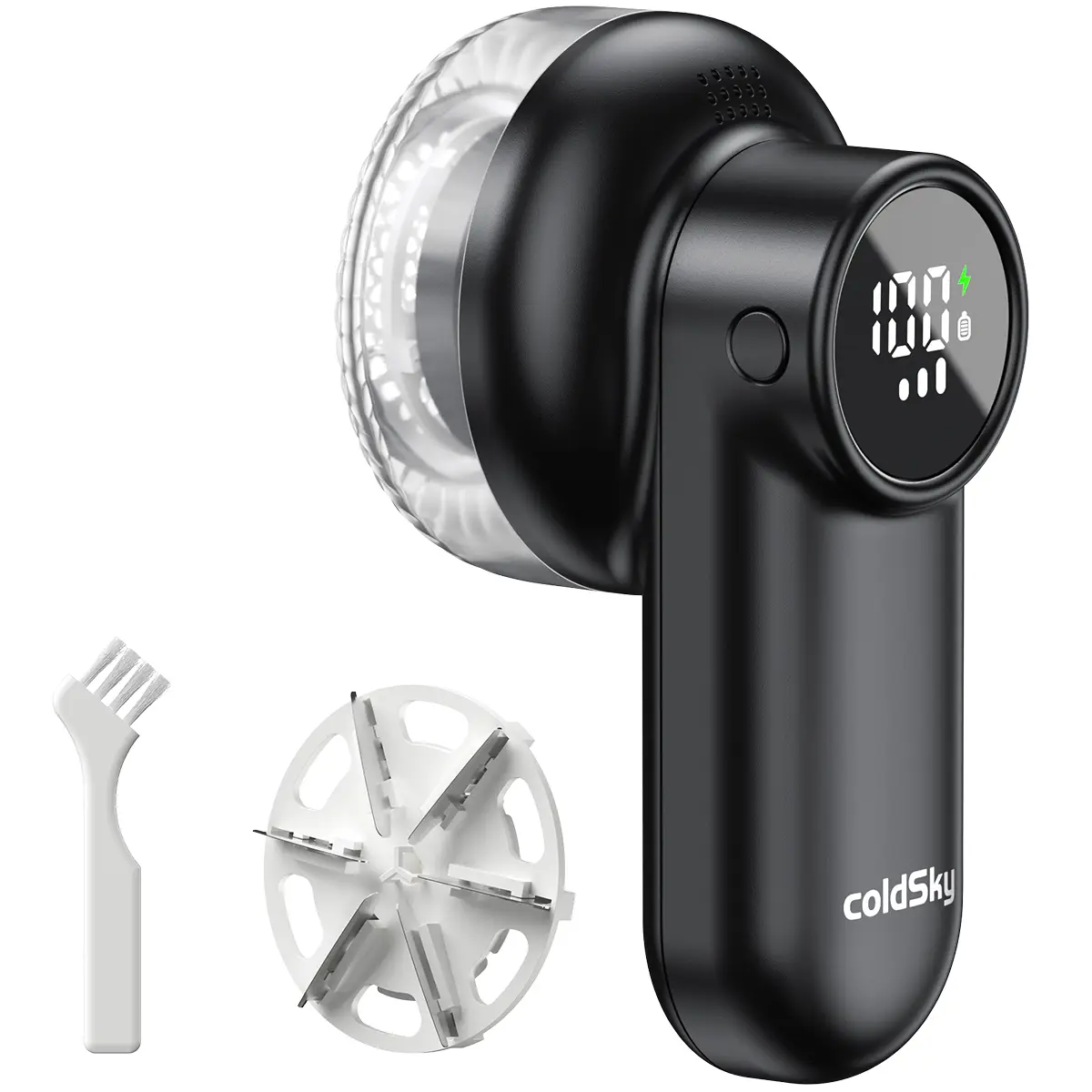 Coldsky-removedor de fiapos elétrico recarregável para roupas e camisola, barbeador inteligente com display digital