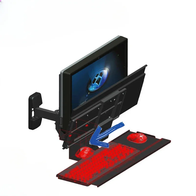 

Large screen monitor bracket arm T9 computer dual screen lifting adjustment heightening universal frame integrated machine