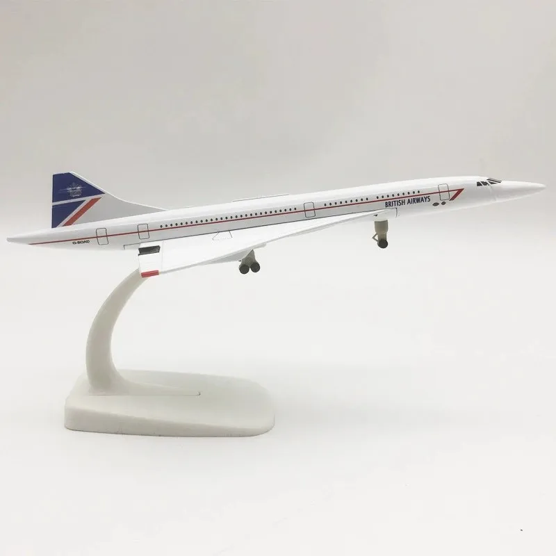 Scale Aircraft 20CM Miniatures Plane Concorde Air Singapore Miniature Airplane Diecast Model Airliner Alloy Collectible Aircraft