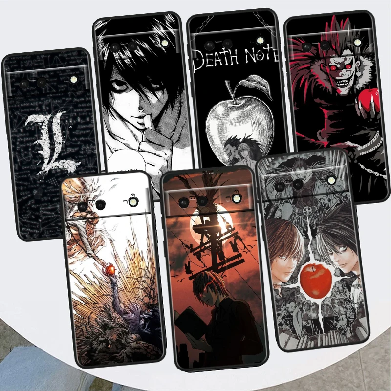 DEATH NOTE For Google Pixel 9 8A 8 7A 7 6A 6 5A 5XL 5 4A 4XL 4 Pro Black Soft Silicone Phone Case Cover