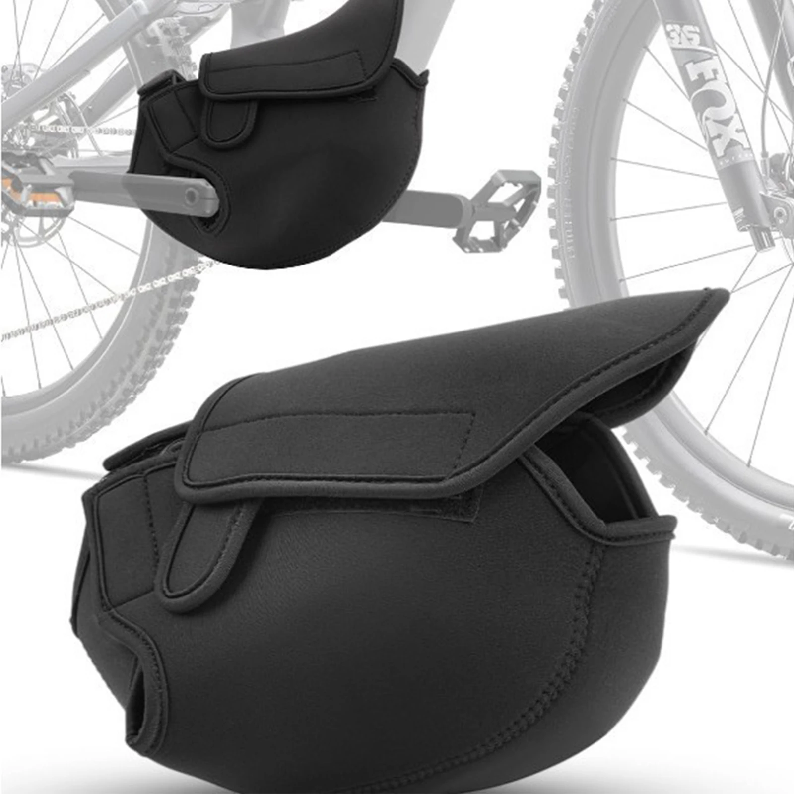 E-bike Mid Drive Cover Engine Guard Dustproof Waterproof Neoprene Scratch Protective Shell Hook Loop