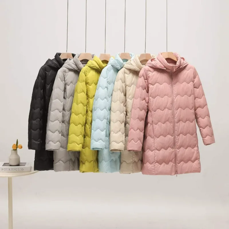 Plus Size Extra Long Down Coat Women, 5XL Warm Winter Puffer Jacket, White Duck Down Parka, Detachable Hood, Casual Outerwear