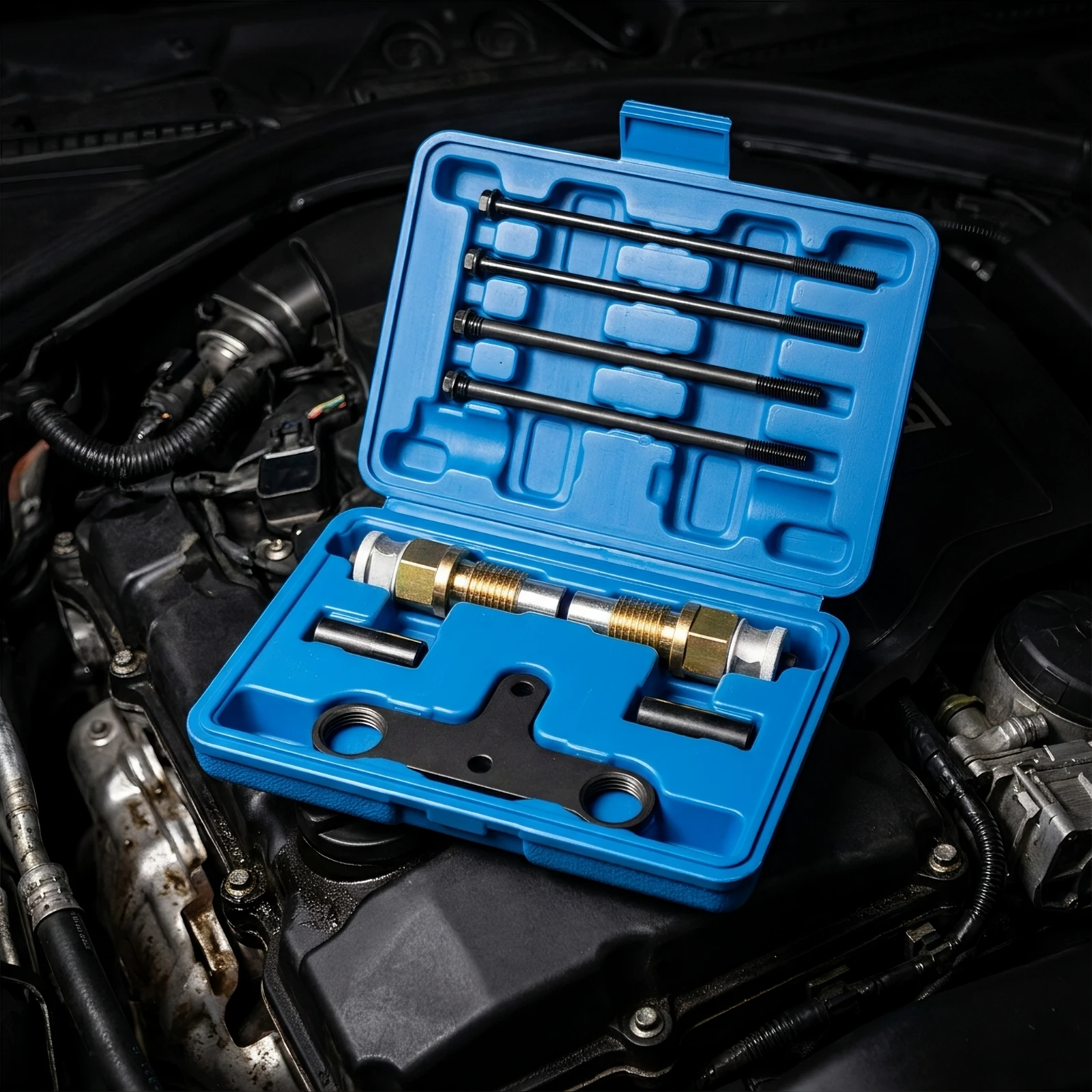 Fuel Injector Puller and Installer Kit Heavy-Duty Fuel Injector Removal Puller Complete Long-Lasting for Mechanics