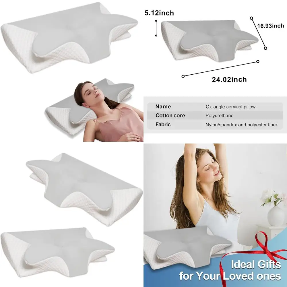 

Ergonomic Cervical Support Pillow for Pain Relief and Comfortable Side or Back Sleeping