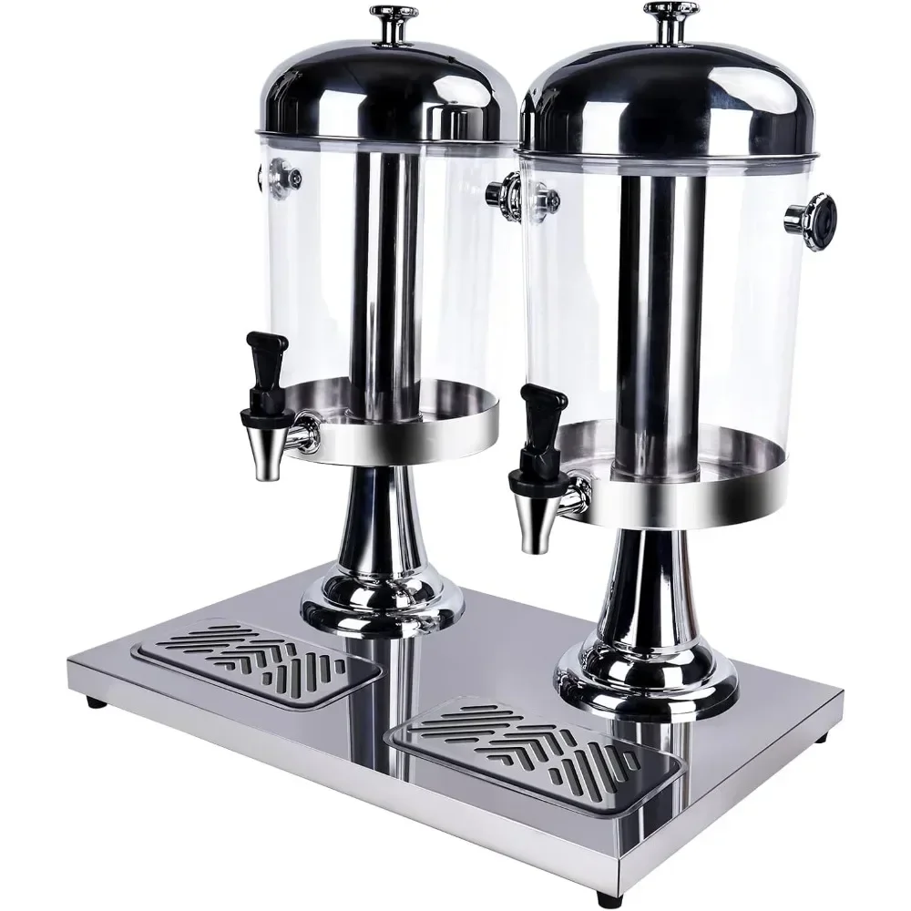 

beverage dispenser,stainless steel drink dispensers, juice dispenser with ice core, leak-proof spigot and detachable drip tray f