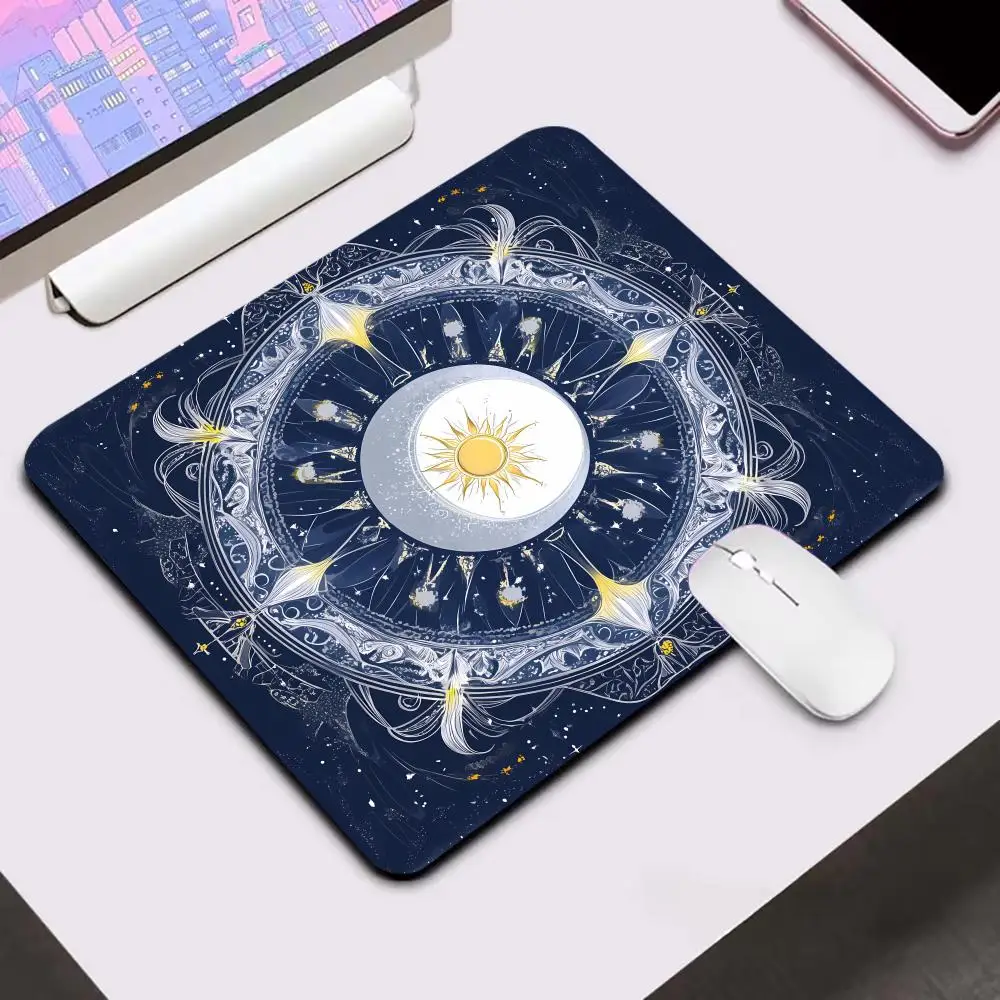 Moon Astrology Mouse Pad Gamer Computer Keyboard Mat 45*40 Square Gaming Office Accessories Rug Mousepad PC Keyboard Table Mats