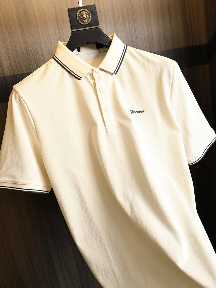 Homesick Stylish Summer Men's Business Commute Breathable Short Sleeve  Shirt Cool Feeling Skin-friendly Cotton Blend