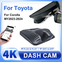 Car DVR For Toyota Corolla 2023 2024 4K Dash Cam Driving Recorder UHD Night Vision DashCam,Front and Rear Camera Wireless