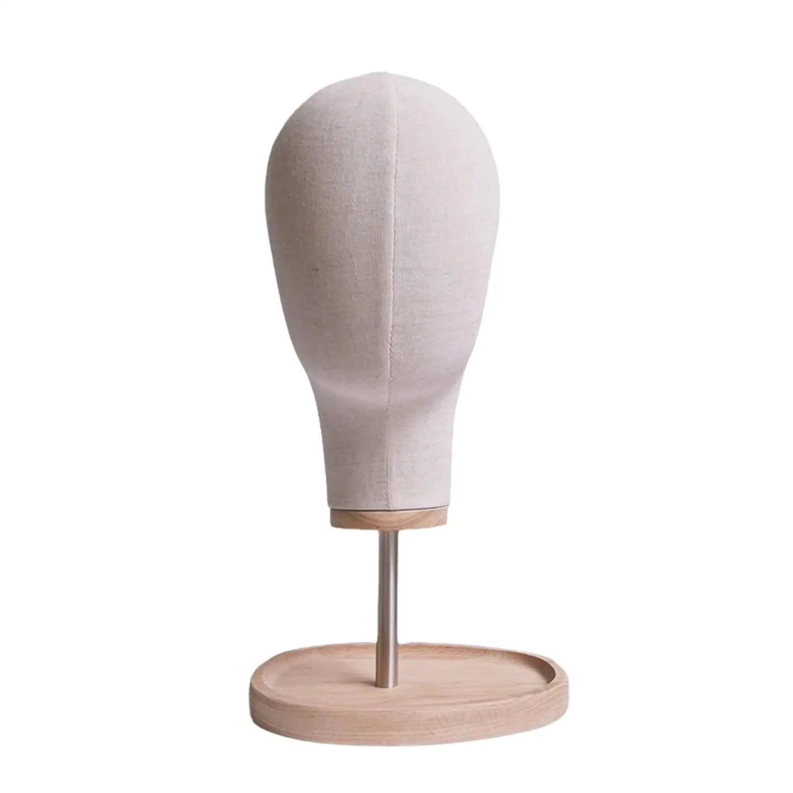 Wig Making Styling Head, Wig Hat Display Stand Holder with Base, Beginner Stylist Manikin Head for Headdress Display Wig