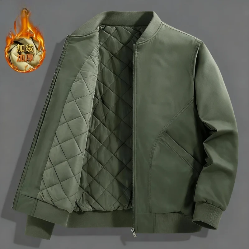 

Men's Padded Workwear Jackets Autumn Winter Outdoor Trendy Thick Warm Baseball Jacket Men Comfortable High-quality Bomber Coat