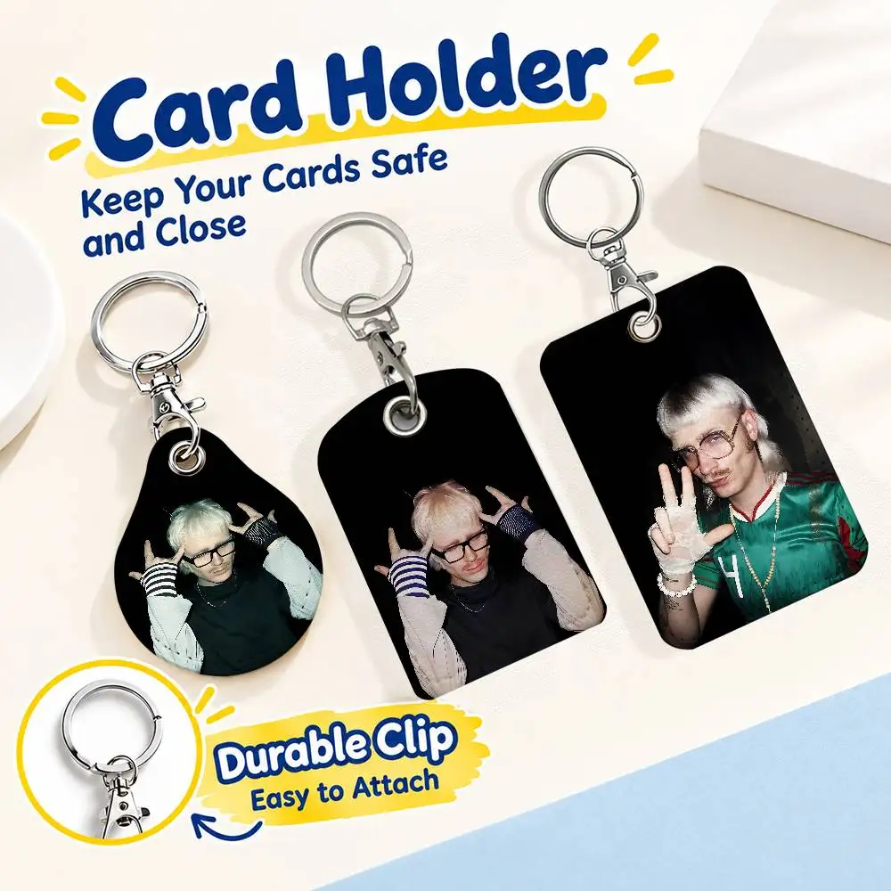 FOR Joost Klein Card Holder Men And Womenn Universal Antirust Keychain Learther Access Drop Key Tag Ring