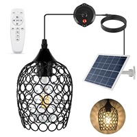 Solar Pendant Lights Outdoor Indoor Solar Shed Light Splitlight Remote Timing Dimmable Solar Lamp for Garage Garden Sunlight