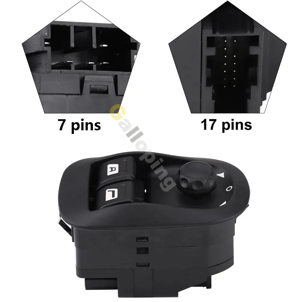 Electric Power Master Window Lifter Switch Panel Mirror Control Push Button 6554.WA For Peugeot 206 207 306 Citroen C2 Car Parts