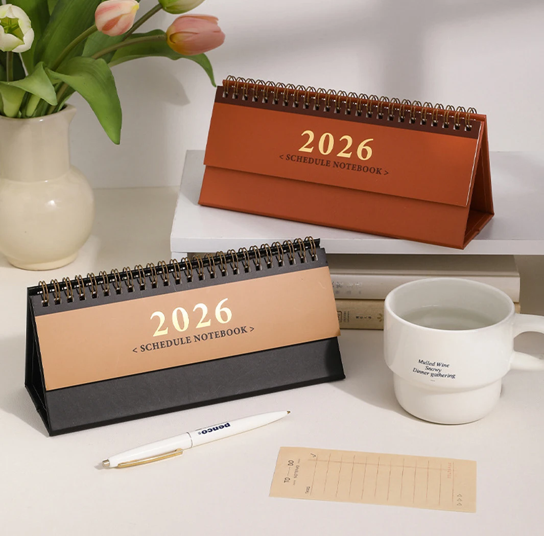 

Business Desk Calendar High-Quality Desk Calendar Spiral Desk Calendar Classic Daily Planner For Daily Scheduling Workplace