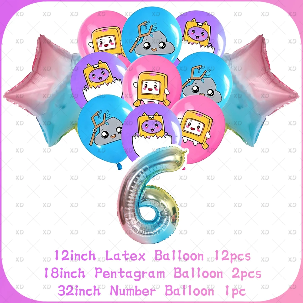 Cute Lankying Boxes Theme Birthday Party Decoration Set