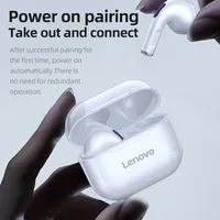 Original Lenovo LP40 TWS Bluetooth Earphones Low latency Noise Reduction Sport Headphones IPX4 Waterproof Snug fit Earbuds