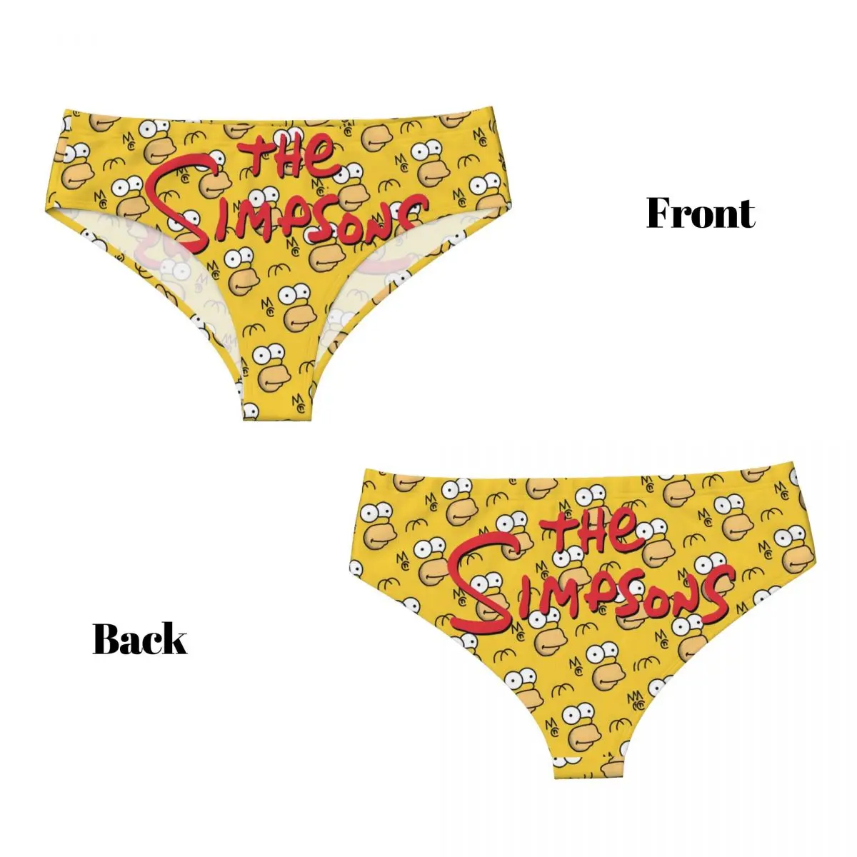 Ropa interior personalizada de los calzoncillos cómodos de las bragas del logotipo de la historieta de S-Simpsones de las mujeres