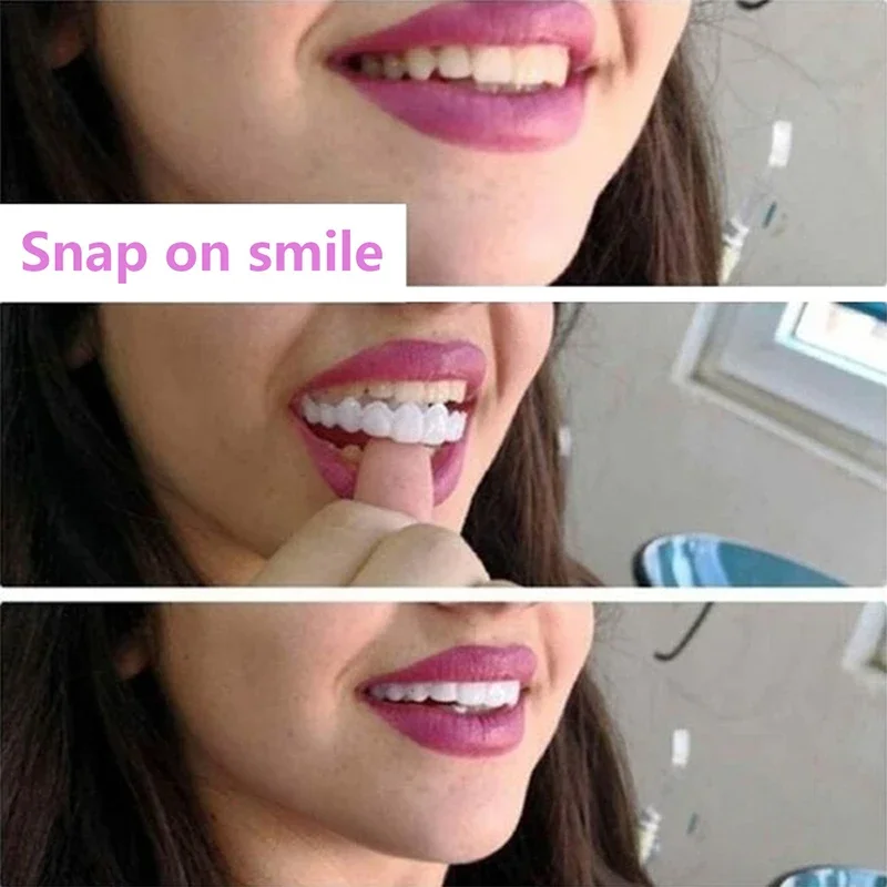 Cubierta blanqueadora de silicona para dientes superiores e inferiores, aparatos de simulación para dentadura, con caja Perfect Smile, nuevo, 2