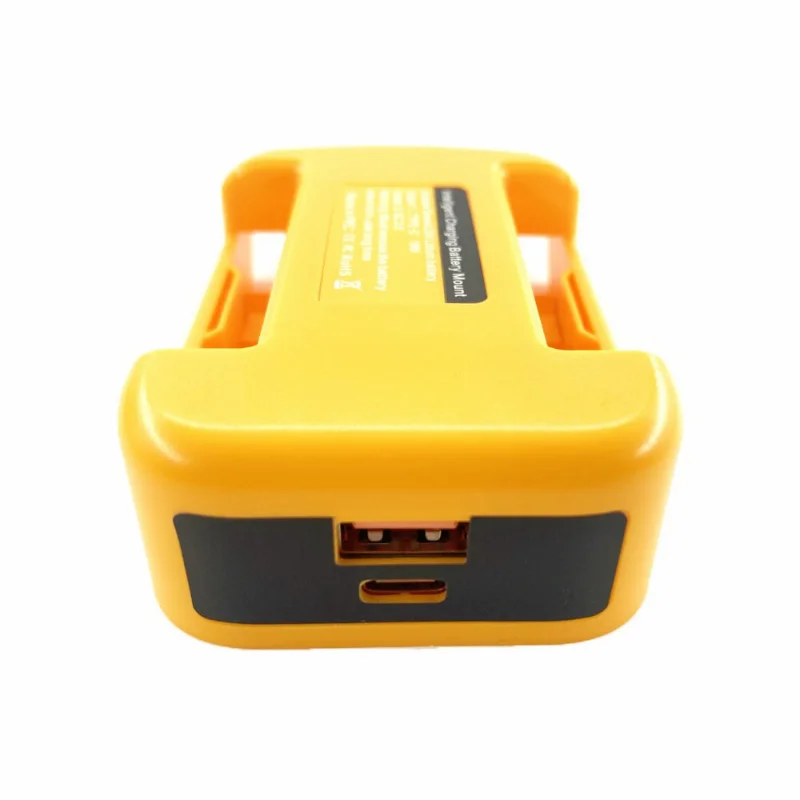 2 PCS USB Charger Adapter for Dewalt 18V Lithitum Battery Portable Type-C Port Fast Charging Battery Storage Rack Holder Case