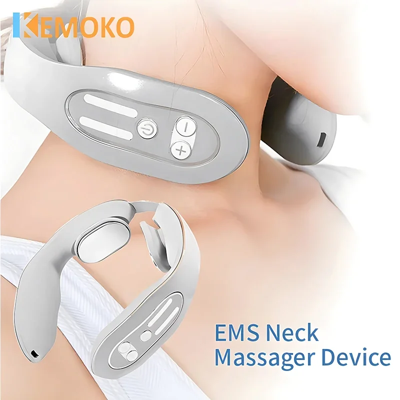 

USB Acupoints Lymphatic Drainage Machine, Portable Neck Massager Device, 12 Modes Intelligent EMS Neck Lymphatic Massager