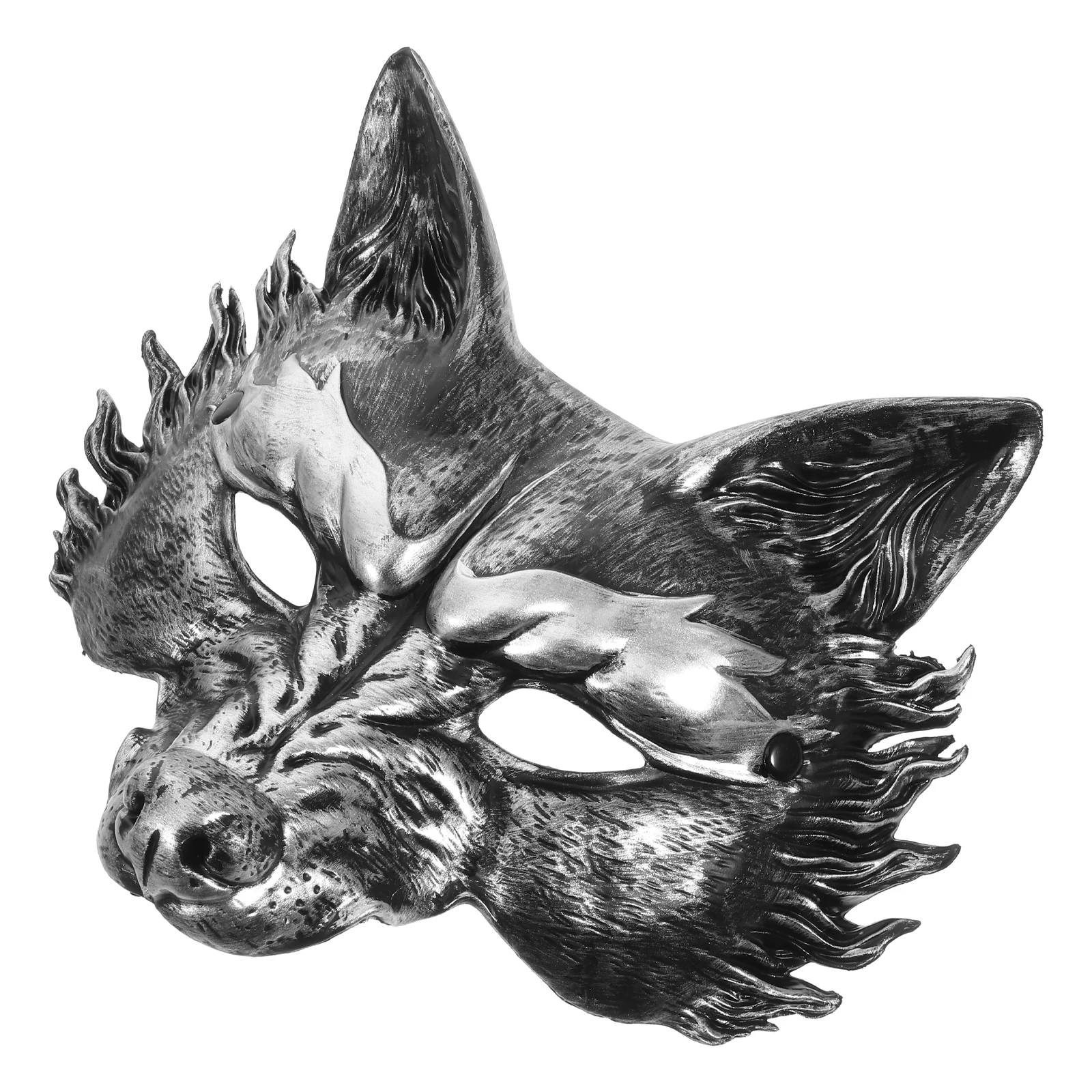 

Fox For Adults Half Face Animal Costume Masquerade Party Unique 3D Realistic Kitsune Dress Up Mask Halloween Beast Animal