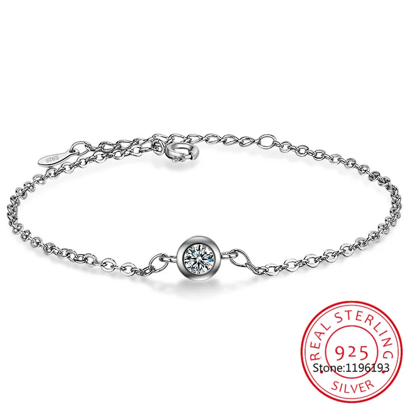 

Clear D Color Moissanite Bracelet 0.3 Carat Lab Diamond 925 Sterling Silver Elegant Bracelet For Women Fine Jewelry