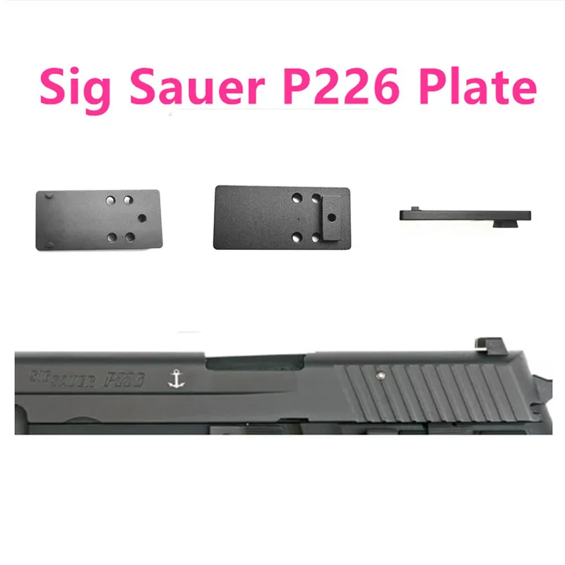 

Metal Base Optic Red Dot Sight Mount Plate, Fit for Sig Sauer P226 P2022, p226e2,FIT ADE Docter Burris 407K 507K Frenzy 1x17x24