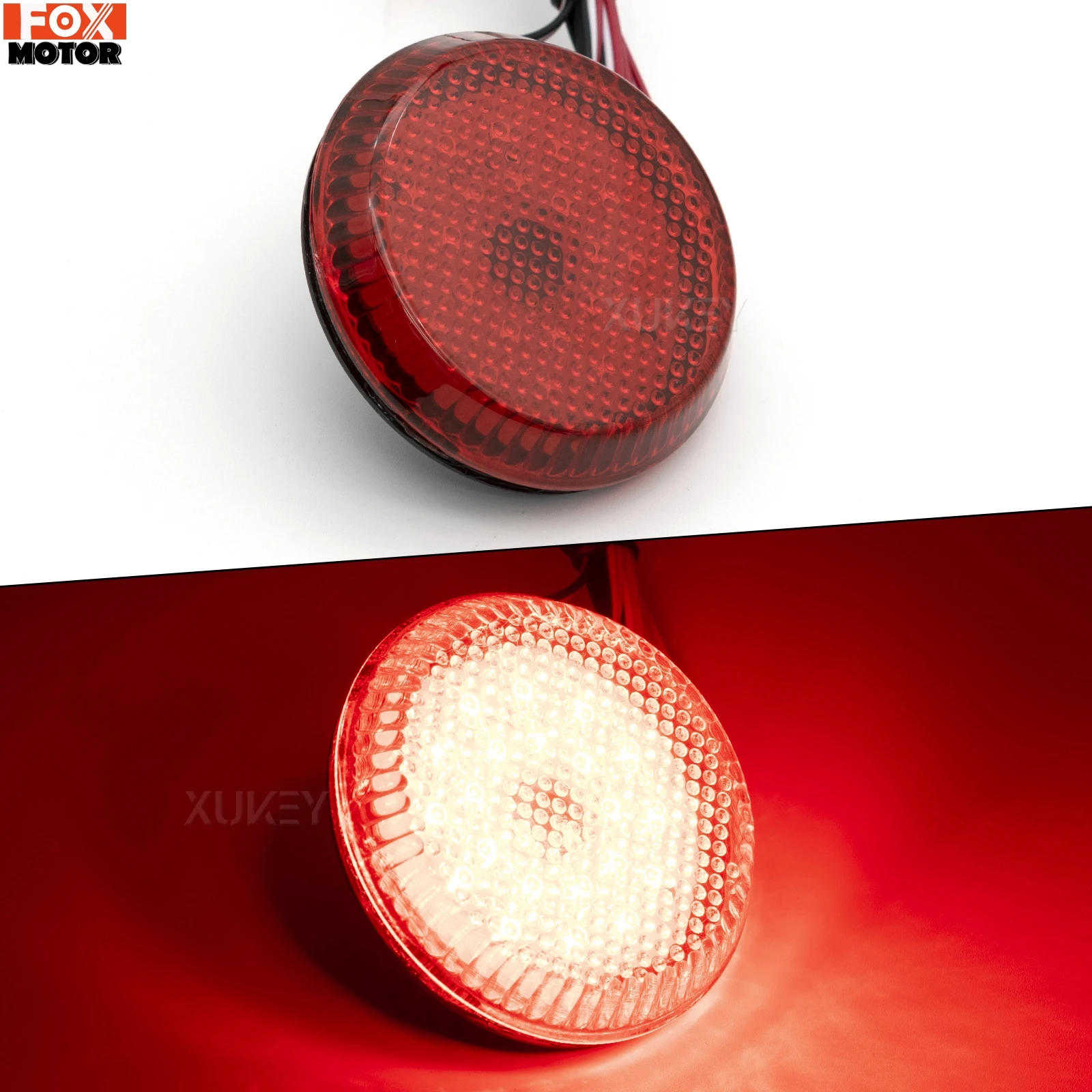 2x Round LED Car Tail Lamps Brake Stop Light Rear Bumper Reflector For Nissan Qashqai X-Trail Pathfinder Corolla For Scion iQ xB