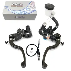 Adelin PX1 CNC Motorcycle Adjustable Clutch Brake Master Cylinder Reservoir Levers Kit for Yamaha Kawasaki 7/8