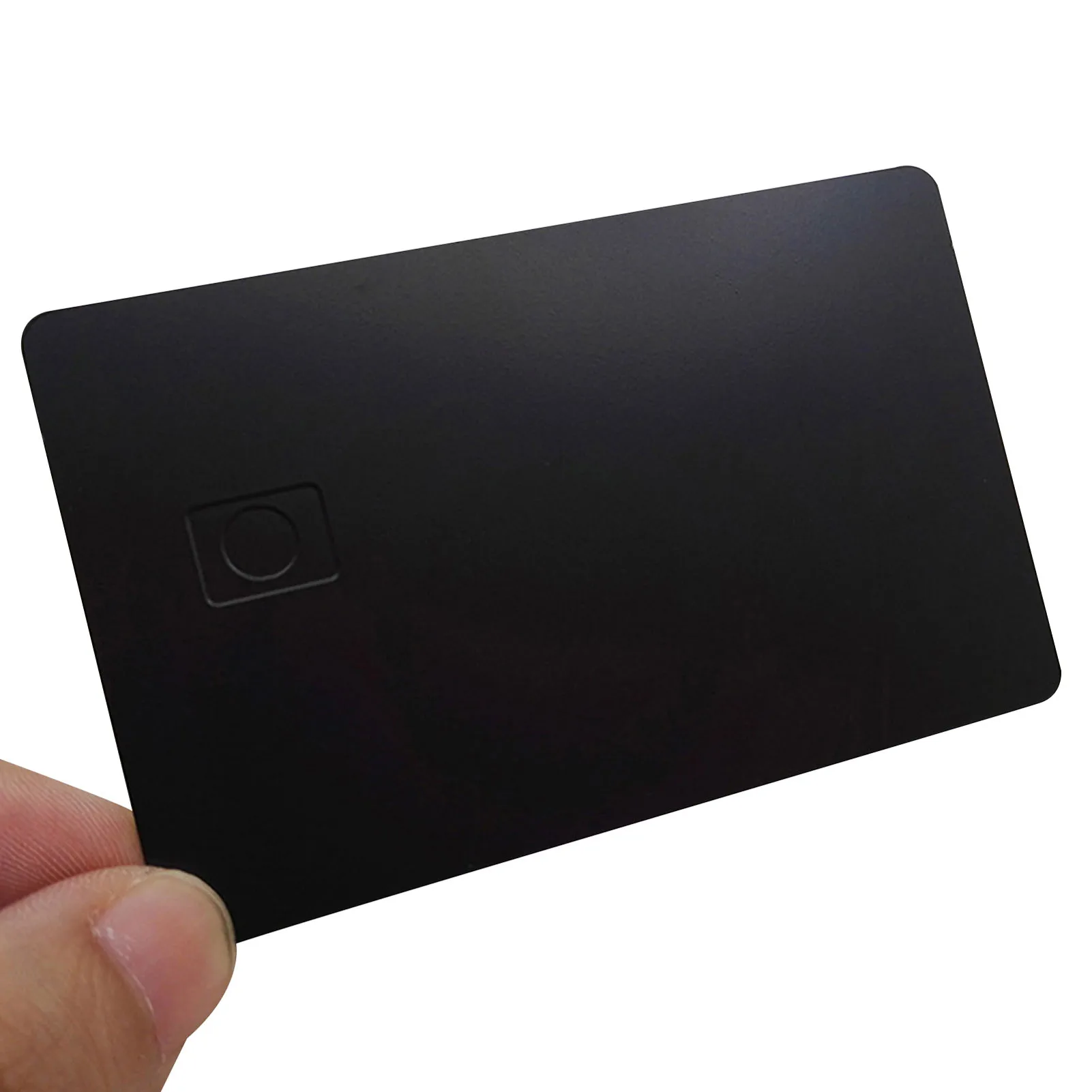 

DIY Metal Credit Card Metal Business Card Brass Matte Black Blank DIY Metal Credit Card with 4442 Chip Slot and Magnetic Stripe