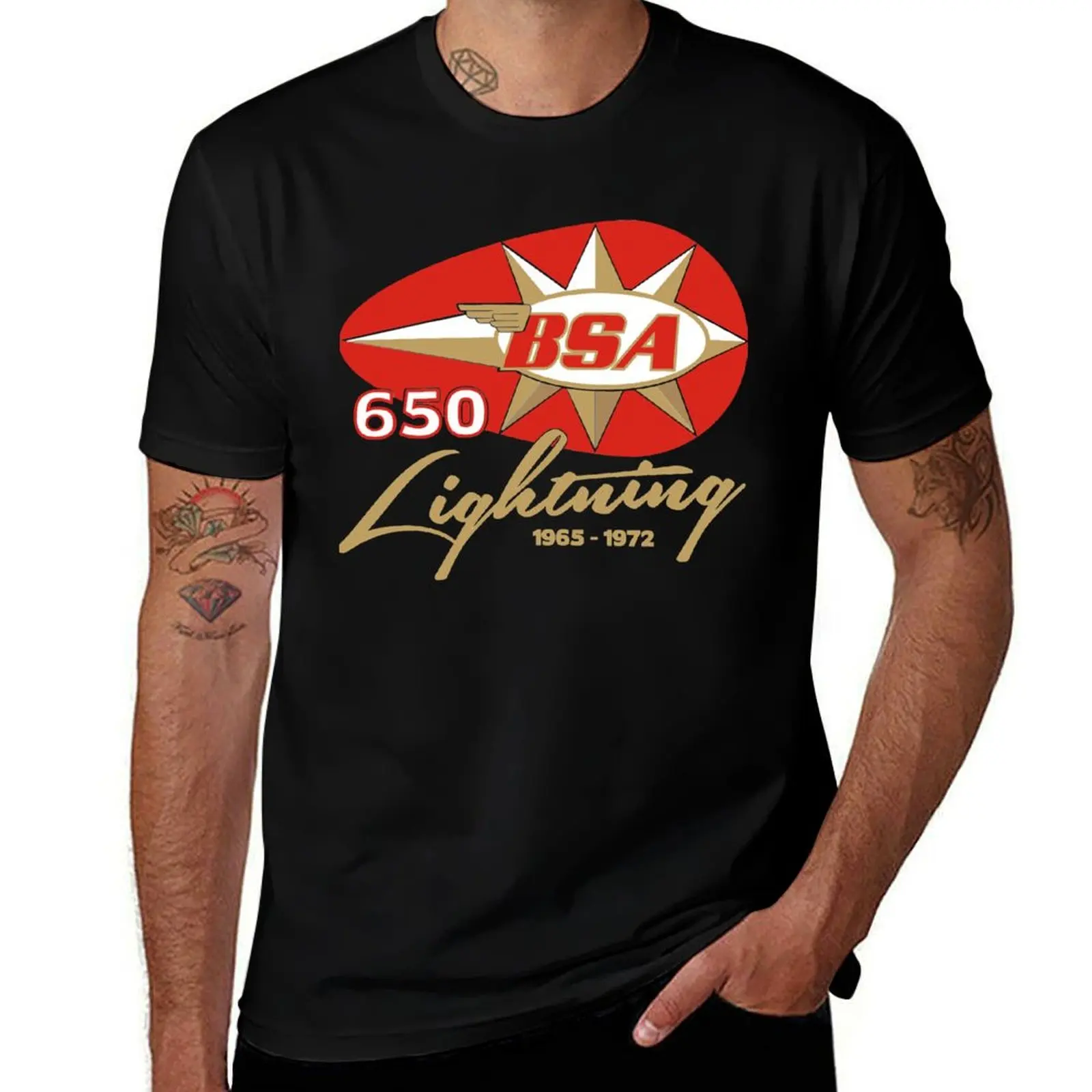 

men g t 650 plain for BSA for Lightning shirts T-Shirt man t-shirt designer t shirts motorcycle black man Classic cotton package