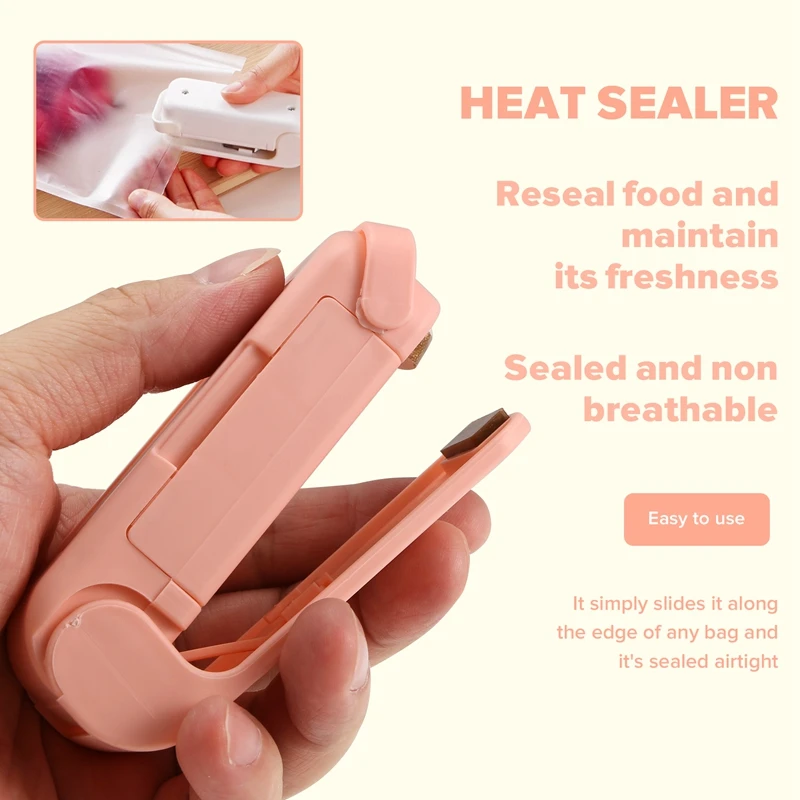 โปรโมชั่น! เครื่องซีลพลาสติกแพคเกจถุงเก็บเครื่องซีลขนาดเล็ก Handy สติกเกอร์และซีลสําหรับอาหารขนมขบเคี้ยวอุปกรณ์ครัว