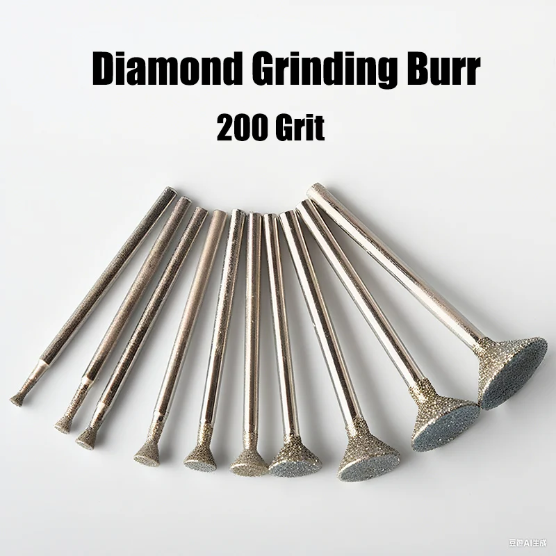 C3-نوع غرامة الحبوب الصنفرة الماس طحن لدغ الأسنان طحن بت 200 حصى جلخ رئيس ل مطحنة القالب أدوات دريمل الدوارة #1