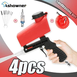 Jateamento pistola de areia ajustável blaster areia jateamento máquina portátil gravidade pequeno handheld pneumático jateamento arma ferramentas